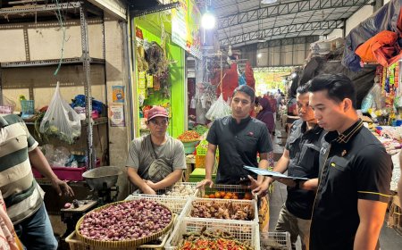 Jelang Ramadhan Satgas Pangan Polres Gresik Sidak Pasar