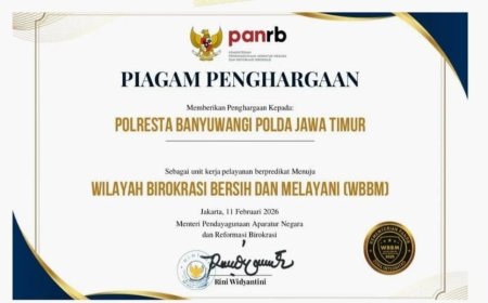Polresta Banyuwangi Raih Apresiasi Zona Integritas Menuju WBBM
