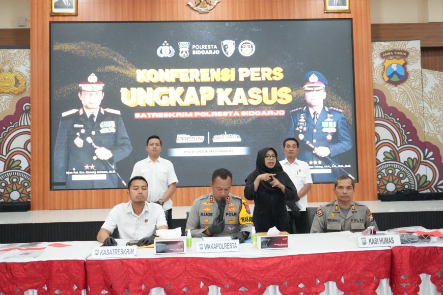 Polresta Sidoarjo Amankan Tiga Tersangka Penipuan Modus Minta Tolong