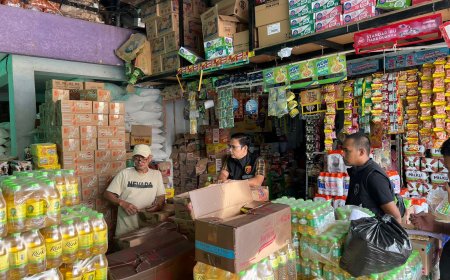 Satgas Pangan Polres Magetan Cek Pasar Pascahari Raya