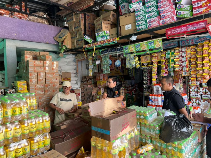 Satgas Pangan Polres Magetan Cek Pasar Pascahari Raya