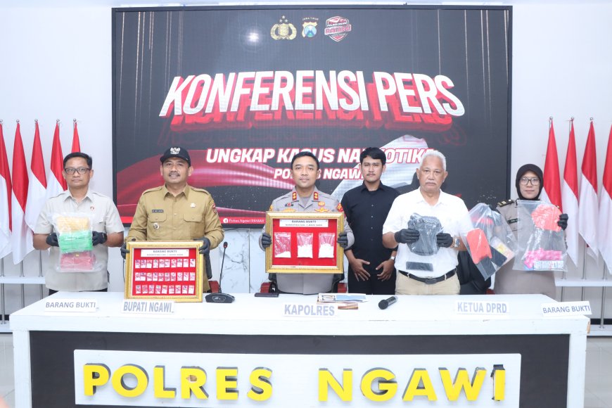 Polres Ngawi Sita 223,842 Gram Sabu dari Pengedar